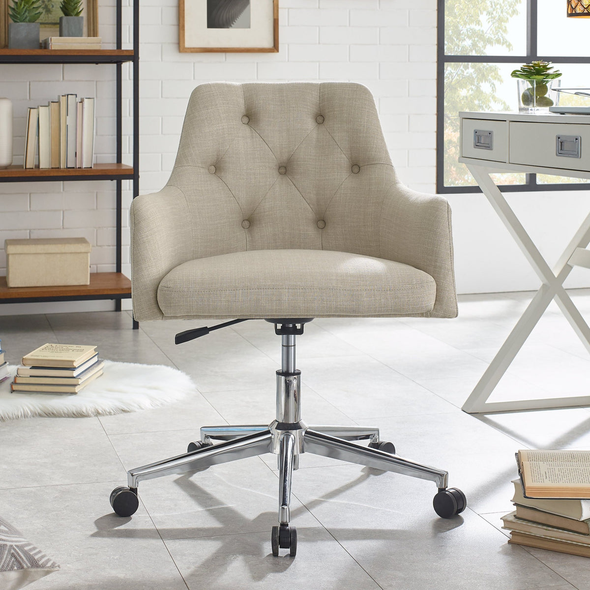 Serta At Home Leighton Home Office Chair, Beige